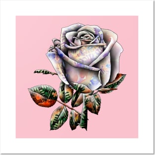 Watercolor Rose Posters and Art